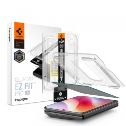 Folie de protectie Ecran Privacy Spigen GlastR EZ FIT Pro HD pentru Apple iPhone Duo, Sticla Securizata, Full Glue AGL12016