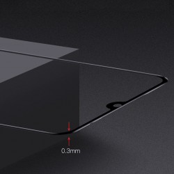 Folie din sticla full screen 3D curbata cu margini moi, Baseus, pentru Xiaomi Mi 9, 0.3 mm, negru - Img 6