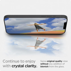Folie din sticla securizata Spigen Glass.Tr "Ez Fit" Pachet de 2 Iphone 12 Mini - Img 5