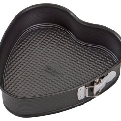 Formă de Copt Detasabilă in Formă de Inimă Zenker Creative Line cu Margine Inclusă, Diametru 26 x 7 cm, Oțel Carbon cu Strat Non-Stick Teflon, Negru