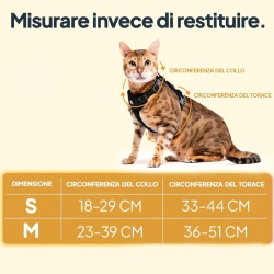Ham Reglabil pentru Pisici cu Lesă 1.4 m, Neopren Ușor, Mărime S, Negru cu Elemente Reflectorizante - Img 6
