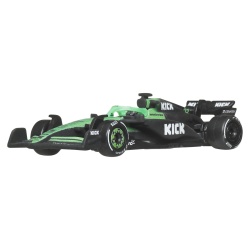 HOT WHEELS PREMIUM REAL RIDERS FORMULA 1 2024 MASINUTA METALICA KICK SAUBER F1 TEAM NUMARUL 27 SCARA 1 LA 64 - Img 2