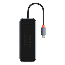 Hub 4 in 1 Baseus AcmeJoy Series USB-C la 3xUSB 3.0 + USB-C PD (gri inchis)