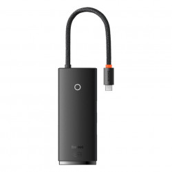 HUB multifuncțional din seria Baseus Lite USB tip C - 2 x USB 3.0 / USB tip C PD / HDMI 1,4 / SD / TF negru (WKQX050101)