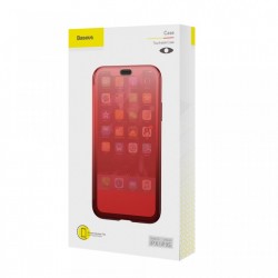 Husa Book, Baseus Touchable, TPU gel + sticla securizata, pentru iPhone XS Max, rosu - Img 7