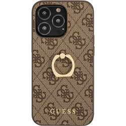Husa Capac Spate 4G Cu inel Maro APPLE iPhone 13, iPhone 13 Pro