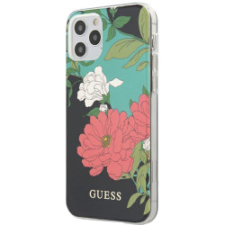 Husa Capac Spate Flower Collection Negru APPLE Iphone 12, Iphone 12 Pro