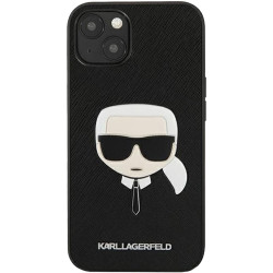 Husa Capac Spate Saffiano Karl's Head Negru APPLE iPhone 13