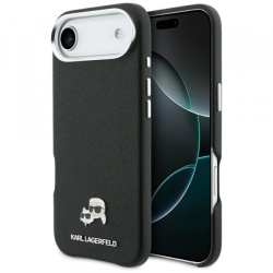 Husa MagSafe pentru Apple iPhone 17 Air, Karl Lagerfeld, Karl & Choupette Head's Pin, Neagra