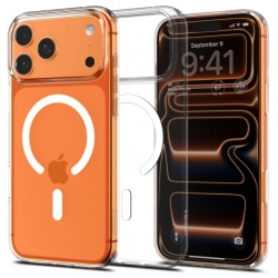 Husa MagSafe pentru Apple iPhone 17 Pro, Spigen, Liquid Crystal , Alba
