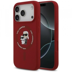 Husa MagSafe pentru Apple iPhone 18 Pro / 17 Pro, Karl Lagerfeld, Silicone Ring Karl & Choupette, Rosie