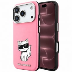 Husa MagSafe pentru Apple iPhone 18 Pro Max / 17 Pro Max, Karl Lagerfeld, Choupette Sketch, Roz