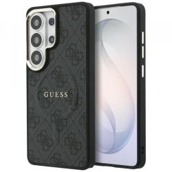 Husa MagSafe pentru Samsung Galaxy S26 Ultra S948, Guess, 4G Embossed Ring, Neagra