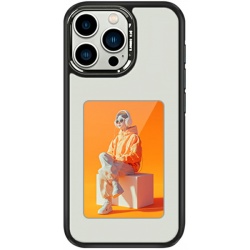 Husa pentru Apple iPhone 16 Pro, OEM, Display Customized E-Ink (4inch), Alba