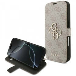 Husa pentru Apple iPhone 18 Pro / 17 Pro, Guess, 4G Metal Logo, Roz