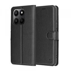 Husa pentru Honor 400 Smart 4G / X7d 4G / 400 Smart 5G, Techsuit, Leather Folio, Neagra