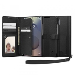 Husa pentru Samsung Galaxy S25 Ultra S938, Spigen, Wallet S, Neagra