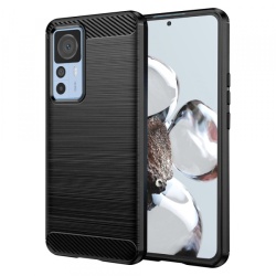 Husa pentru Xiaomi 12T / 12T Pro, Techsuit, Carbon, Neagra