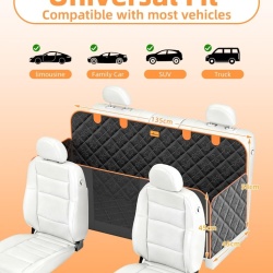 Husă Protecție Scaun Auto pentru Câini, 100% Impermeabilă și Antizgârieturi, Compatibilă cu Toate Mașinile, 135 x 148 cm - Img 4