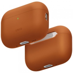Husa UNIQ Lino pentru Apple AirPods Pro 3, Portocalie