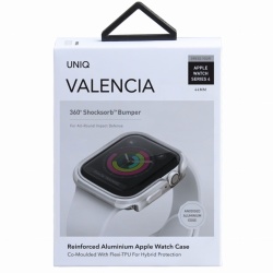 Husa Uniq Valencia din Silicon&Aluminiu pentru Apple Watch Seria 4/5/6/SE (44mm), Argintiu - Img 4