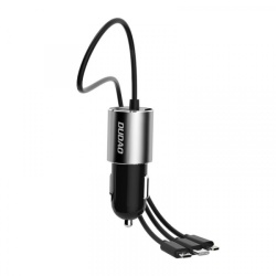 Incarcator Auto cu cablu MicroUSB - USB Type-C - Lightning Dudao R5ProN, 3.4 A, 3in1, 1 X USB, Negru