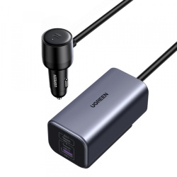 Incarcator Auto UGREEN EC706, 150W, 5A, 1 x USB-A - 3 x USB-C, Negru
