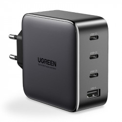 Incarcator priza Ugreen GaN fast charger 3x USB Typ C / USB Power Delivery 3.0 QuickCharge 4+ FCP SCP AFC 100W EU black (CD226 40747)