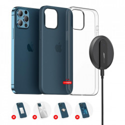 Incarcator Qi fara fir Joyroom 15 W pentru iPhone (compatibil MagSafe) + cablu USB tip C albastru (JR-A28) - Img 2