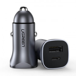 Incarcator rapid auto Ugreen USB-A / USB-C 30W PD PPS gri (CD130)