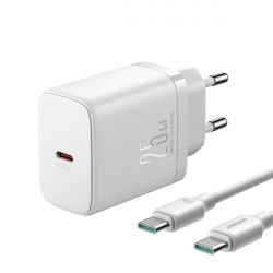 Incarcator rapid Joyroom JR-TCF11 cu o putere de pana la 25W + cablu USB-C / USB-C 1m - alb