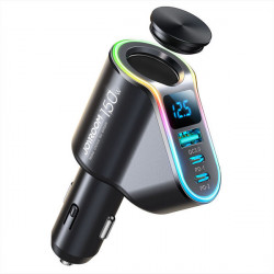 Incarcator rapid pentru masina Joyroom 4in1 USB-A QC3.0 / 2xUSB-C PD 150W negru (JR-CL21)