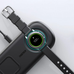 Incarcator wireless Choetech Qi 10w pentru telefon si Samsung Galaxy Watch black (T570-S) - Img 3