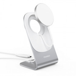 Incarcator wireless Qi Choetech de 15 W cu MagSafe alb (H046+T518-F)