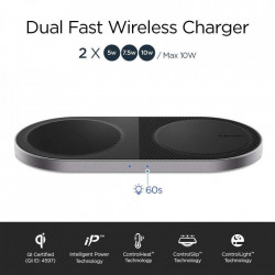 Incarcator wireless Spigen F310w Duo/Dual - negru - Img 5