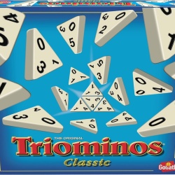 Joc de Societate Triominos Clasic Goliath, Jocul Original de Domino Triunghiular, pentru 2–4 Jucători, Vârsta 6+ Ani