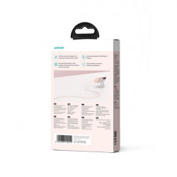 Joyroom Multi-Color Series SA34-AC6 Cablu USB-A / USB-C 100W Transfer rapid 1m - Roz - Img 3