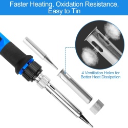 Kit Ciocan de Lipit / Pistol de Lemn / Solder 80W Typec Home cu Afișaj LCD, Temperatură Reglabilă 180-480°C, Funcție Sleep și Set Complet 6 Vârfuri - Img 5