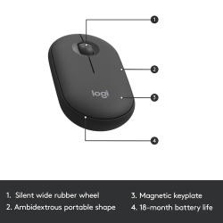Kit tastatura + mouse wireless Logitech MK470, Slim, Negru Grafit - Img 7