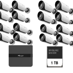 KIT16 MILESIGHT BULLET 2MP NVR 16 CANALE