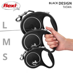 Lesa pentru caini, Flexi, Retractabil, Pana la 50 kg, L, 5 metri, Negru - Img 5