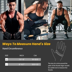 Mănuși de Fitness și Culturism flintronic cu Fașă Reglabilă pentru Încheietură, Palmă Căptușită cu Spumă EVA 5 mm Anti-Bătături, Strat Siliconic Antiderapant Fagure, Respirabile, pentru Haltere, Tracțiuni, Ciclism și Antrenament Funcțional - Img 6