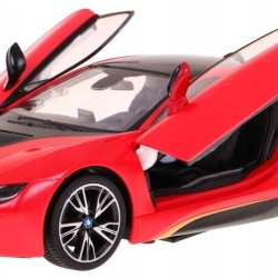 MASINUTA METALICA BMW I8 ROSU SCARA 1 LA 24 - Img 2