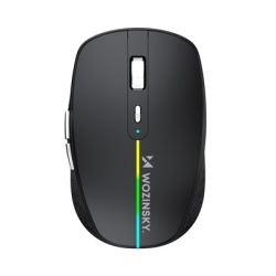 Mouse Gaming Wireless WZK WMGK-1132, 1600DPI, RGB, BT / Wi-Fi, Negru