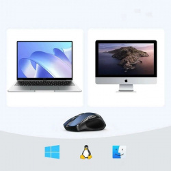 Mouse optic wireless Ugreen MU006 USB 2.4GHz / Bluetooth 5.0 4000 DPI - albastru - Img 8