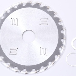 Pânză Circulară pentru Lemn Ø 125 x 22.23 mm cu 24 Dinți TCT din Carbură de Tungsten, Viteză Maximă 12.250 RPM, Tăiere Lemn Masiv, Esențe Tari/Moi și Compozite - Img 2