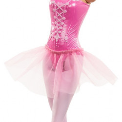 PAPUSA BARBIE BALERINA BLONDA CU COSTUM ROZ - Img 2