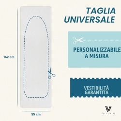 Pâslă Căptușeală Universală pentru Masa de Călcat Typec, Grosime 5 mm, Decupabilă la Dimensiune, Material Molton Termorezistent, 140 x 55 cm, Alb - Img 7