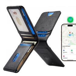 Portofel ESR Classic Geo cu functie Find My si Protectie RFID, Negru, Resigilat