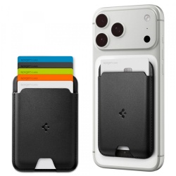 Portofel MagSafe, Spigen, Valentinus MagFit , Negru AFA11337